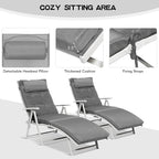 Giantex Chaise Lounge Chair for Outside, Pool Folding Reclining Beach Chair - Image 6