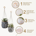 Artilady Hanging Planter for Indoor Plants Macrame Plant Hanger Large Hanging - Image 3