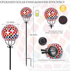 VCUTEKA Solar Outdoor Lights Garden Decor Mosaic Solar Garden Lights Waterproof - Image 3