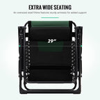 JEAREY Oversized Padded Zero Gravity Chairs, Folding Lounge Chair Outdoor Patio - Image 4