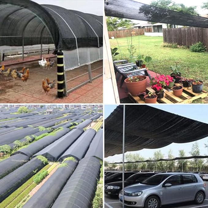 QLOFEI 18x18 FT Shade Cloth for Garden, 80-90% Sunblock Neting Cover - Image 7