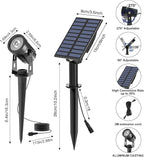 T-SUNUS Christmas Solar Landscape Spotlights White 6000K Metal, Garden Spot - Image 2