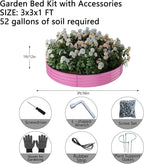 Galvanized Metal Planter Round Raised Garden Bed Kit - Image 3