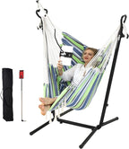 ZEYU Hammock Chair with Stand Double Hammock Chair Bohemian Style with Tassel by ZGZEYU