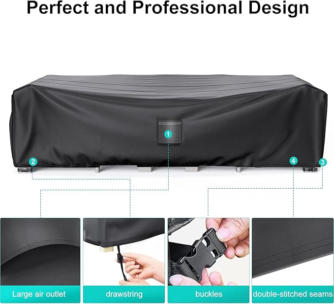 Patio Furniture Covers Waterproof, Durable Heavy Duty Oxford Patio Furniture - Image 5