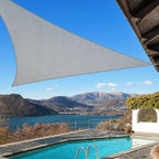 KANAGAWA Sun Shade Sail 12'x12'x17' Gray Triangle UV Block Canopy Awning by KANAGAWA