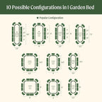 Vego garden 26" Extra Tall Raised Garden Bed Kits, 10 in 1 Modular Raised - Image 3