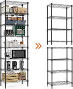 8 Tier 2000 lbs Storage Rack Metal Wire Shelving Unit, Storage Standing Shelf - Image 7