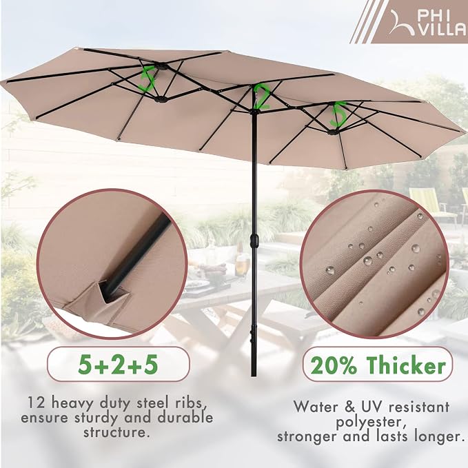 PHI VILLA Patio Dining Set 8 PCS - Image 8