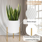 ARNIS Plants Pots with Stand, Unique Mid Century Decorative Metal Flower Pots - Image 3