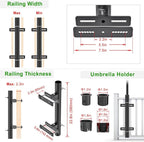 Heavy Duty Deck Railing Umbrella Holder, Adjustable Patio Umbrella Stand - Image 4