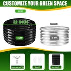 17" Tall Elevated Round Metal Rised Garden Bed- 2.7'x2.7' in Size and 0.8MM - Image 3