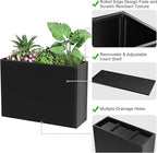 Metal Large Planter Box 30" L x 12" W x 24" H, Heavy Duty Tall Rectangle - Image 3