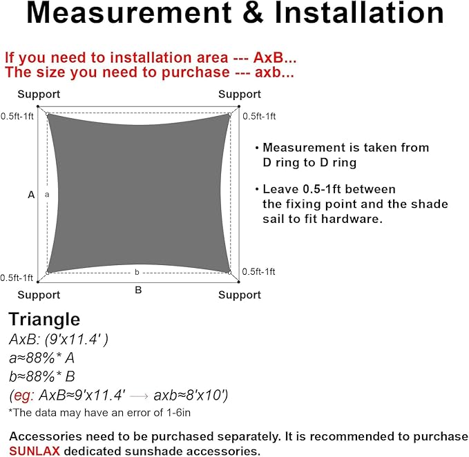 SUNLAX Sun Shade Sail 12' x 19' Brown Rectangle Canopy Sail Shade Cover UV - Image 2