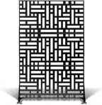 VINGLI Privacy Fence Panels, 72H’’ x 47W’’ Metal Privacy Screen Freestanding by VINGLI