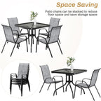 Arlopu 5 Piece Outdoor Patio Dining Set, Porch Furniture - Image 8