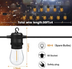 200FT LED Outdoor String Lights Waterproof Patio Lights - Image 6