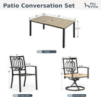 PHI VILLA 7 Pieces Outdoor Dining Set - Image 9