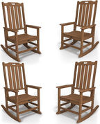 Oversized Rocking Chair Set of 4, Outdoor Rocking Chair by THOEOE
