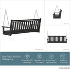 POLYWOOD GNS60BL Vineyard 60" Outdoor Swing - Image 2