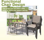 Homall Patio Dining Set 7 Pieces Outdoor Furniture - Image 6