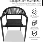 TWT Patio Dining Chairs Outdoor Stackable Dining Chairs - Image 7
