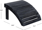 Safavieh PAT6701K Outdoor Collection Mopani Ottoman, Dark Slate Grey - Image 3