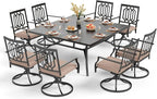 PHI VILLA 9 Pieces Outdoor Dining Set by PHIVILLAThepioneerofcomfortablehouseholdsupplies