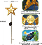 Star Solar Lights Garden Outdoor Decor Waterproof Metal Solar Stakes Lights - Image 5