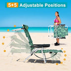 ABORON Tanning Chair with Face Hole, 5-Position Adjustable Reclining Beach - Image 4