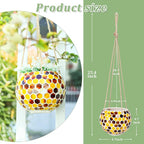 Hanging Planter Mosaic Garden Pot Small Flower Pot - Image 3