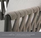 Grand patio Swivel Rope Wicker Chairs Set of 2, Patio Dining Chairs - Image 3