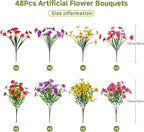 Alupssuc 48 Bundles Artificial Flowers - Image 3