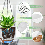 3 Pack Hanging Planter Indoor Outdoor Flower Pots 7/6.5/5 Inch, Self-Watering - Image 2