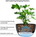 2 Pack Hanging Planters for Indoor Outdoor Plants, 12 Inch Self Watering - Image 6