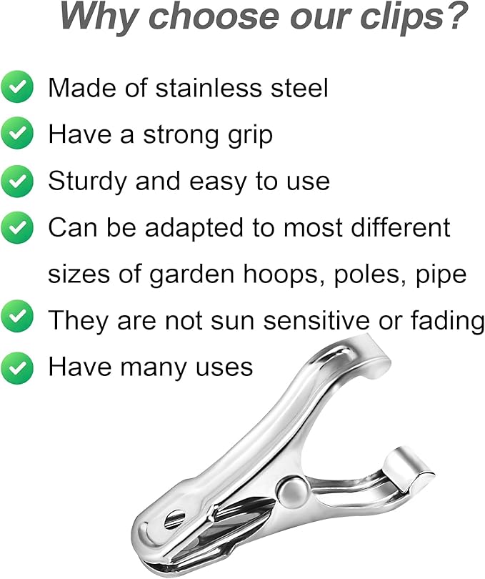 40 PCS Garden Clips, Have a Strong Grip to Hold Down the Shade Cloth or Plant - Image 4