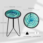 LIFFY Patio Side Table, Small Round End Table, Metal Side Table Outdoor - Image 3