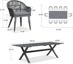 PURPLE LEAF 11 Pieces Patio Dining Set - Image 8