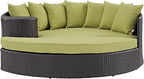 Modway Convene Wicker Rattan Outdoor Patio Poolside Sectional Sofa Daybed - Image 5