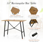 Sophia & William Outdoor Bar Set, Patio Bar Table and Chairs Set, Bar Height - Image 6