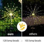 Solar Garden Firework Lights Outdoor Waterproof 2 Pack Solar Powered Art Stake - Image 7