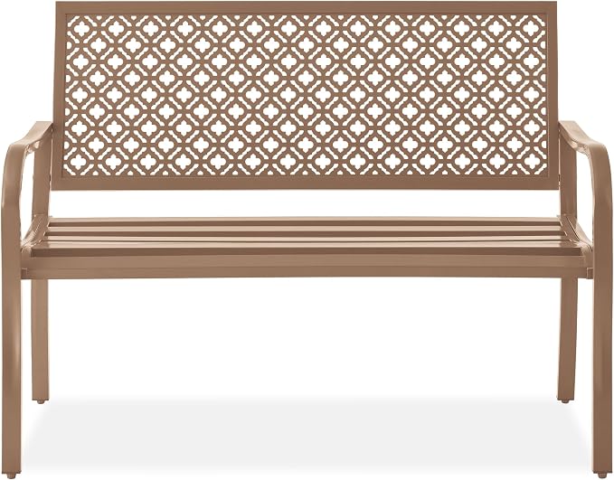 Best Choice Products Outdoor Bench 2-Person Metal Steel Benches Furniture by BestChoiceProducts