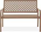 Best Choice Products Outdoor Bench 2-Person Metal Steel Benches Furniture by BestChoiceProducts