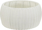 Resin Wicker Storage Stool or Side Table - Image 6