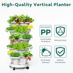 6 Tiered Strawberry Planters, Vertical Garden Tower, Stacking Planter - Image 6