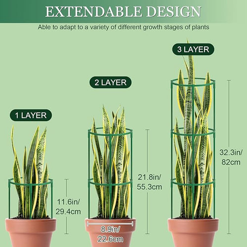 24Pcs Plant Support Stakes, Half Round Plant Stakes - Image 2