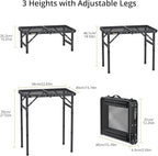 Anbte Folding Grill Table, Aluminum Camping Table Adjustable Height Max 27.5" - Image 3