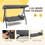 HOMREST 3 Person Outdoor Porch Swing - Image 5
