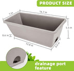Window Box Planter, 7 Pack Plastic Vegetable Flower Planters Boxes 17 Inches - Image 3