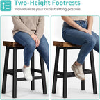 Rustic Bar Stools, 24 Inch Barstools Set of 2, Counter Height Stool - Image 5